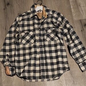 Vintage Shelter Bay Black & Cream Checkered Shirt